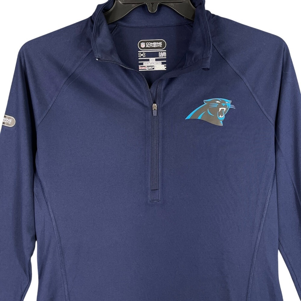 Carolina Panthers‎ Under Armour Pullover Womens L 1/4 Zip NFL Combine Sportcore